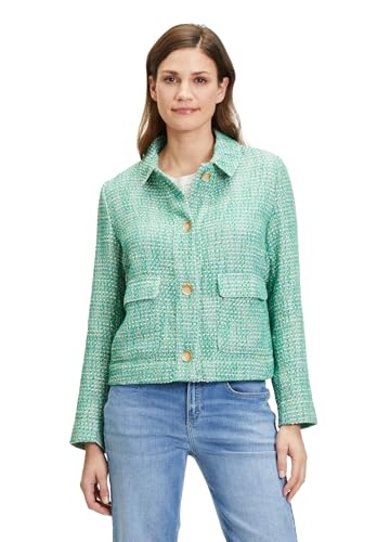 Cartoon Damen Tweedblazer mit Taschen Green/Cream,36