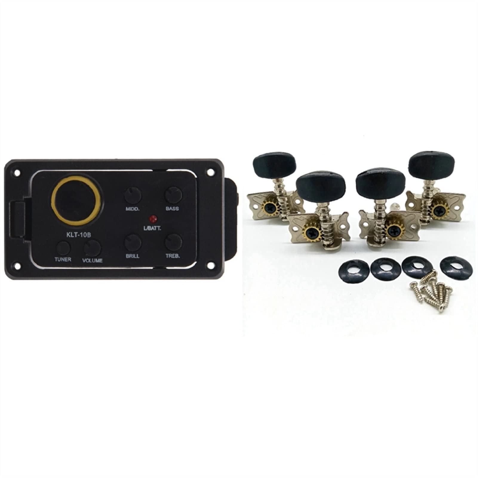 ALFAAL 1 Set 4 Band Eq. Equalizer Preamp Gitarre Pickup 1 Set Tuning Pegs Tuner Machine Köpfe 2R 2L