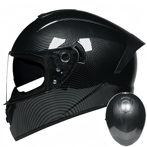 Integralhelm Mit Klappmechanismus, Modularer Motorradhelm, Integriertes Motorrad-Doppelvisier Für Männer Und Frauen, Straßenradhelm, Rennmopedhelm, DOT/ECE-Zulassung P,XXL63-64CM