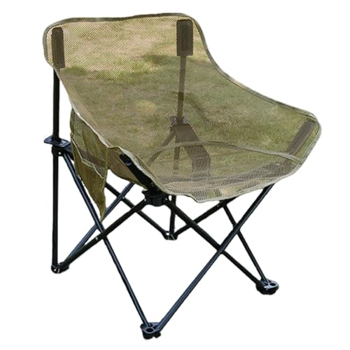 Klappbare Terrassenstühle, tragbarer Campingstuhl - Mit Seitentaschen Klappstühle für den Außenbereich - Ergonomische Zeltstühle für Erwachsene, inklusive Tragetasche, für Camping, Rasen, Terrasse, St