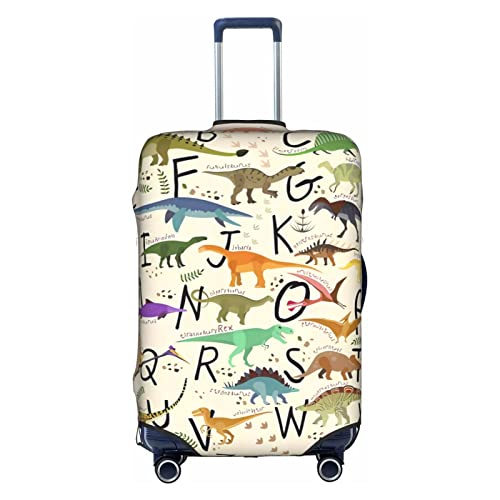 Stilvolle Lernbuchstaben mit Dinosaurier-Trolley, hohe Elastizität, mit Reißverschluss, groß, geeignet für 45,7 - 81,3 cm (18-32 Zoll) Trolley-Tasche