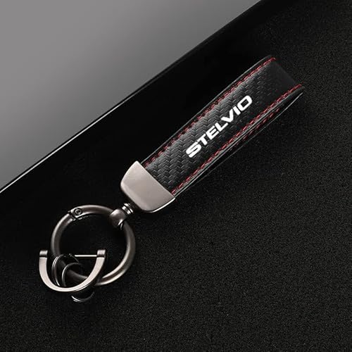 Auto Schlüsselanhänger für Alfa Romeo GT Stelvio, Leder-Schlüsselanhänger-Ersatz für Männer und Frauen, Geschenke und Merchandise-Autozubehör,B