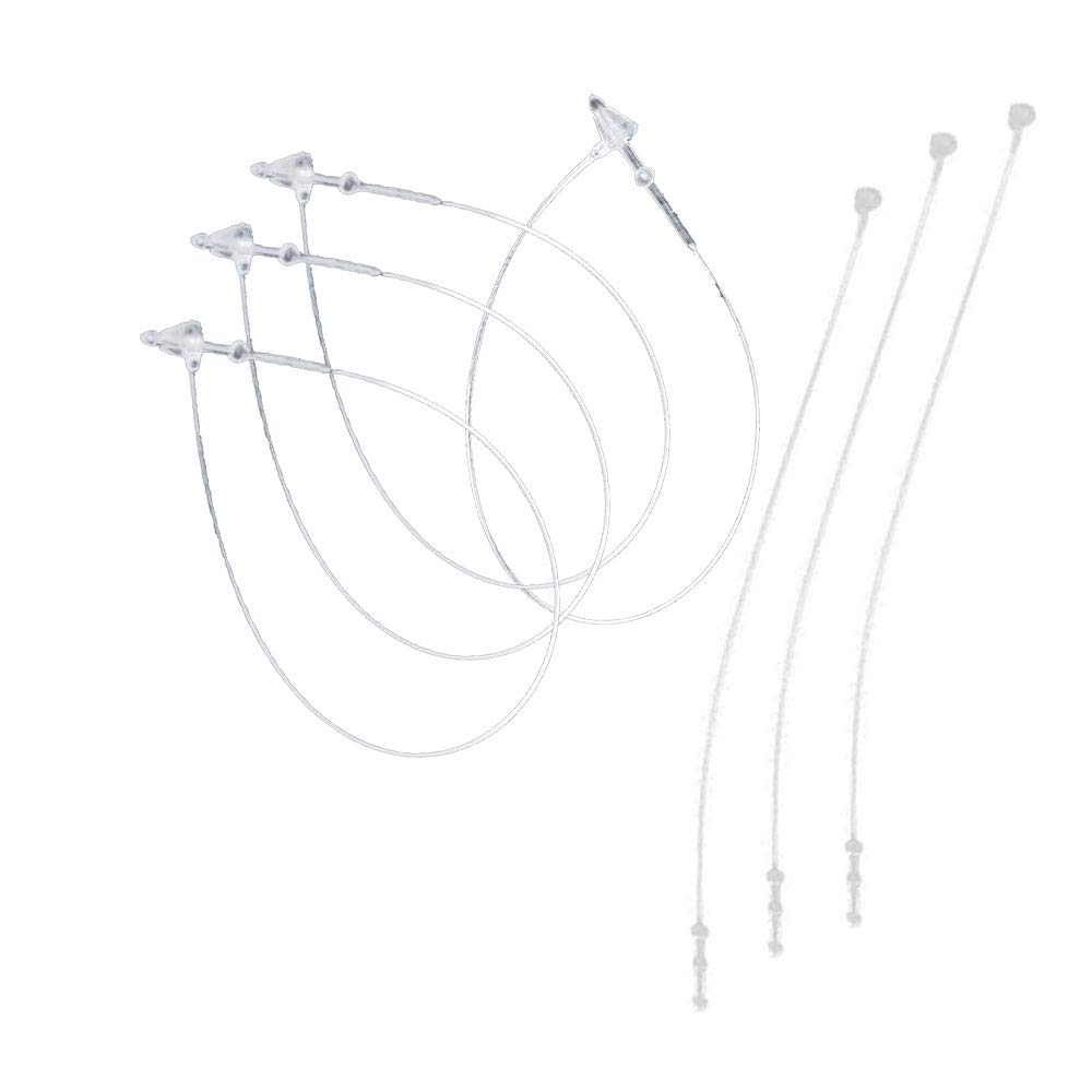 Sicherheitsfäden Loop Pins Transparent für Etiketten, Preisträger (5000 Pcs, 125mm (5 inch))