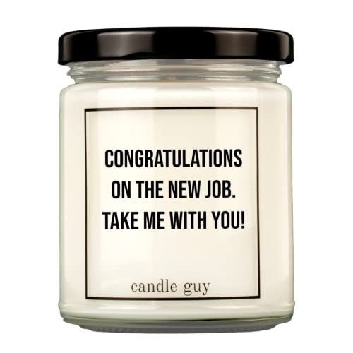 candle guy Duftkerze | Congratulations on the new job. Take me with you! | Handgemacht aus 100% Sojawachs | 70 Stunden Brenndauer