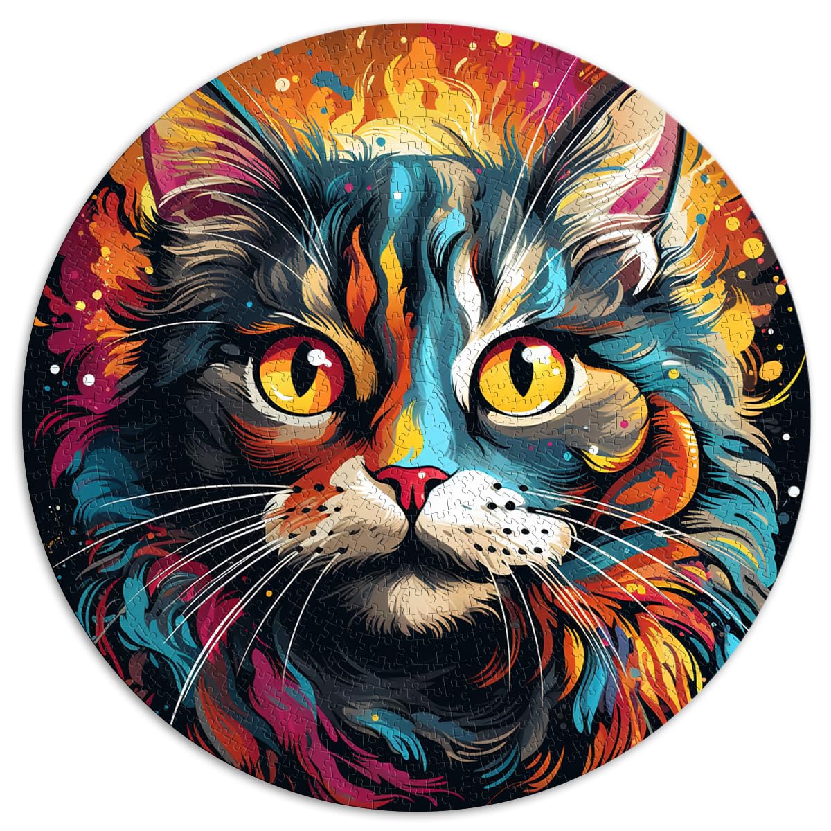 Puzzles Geschenk Katze für Erwachsene 1000 Teile Puzzle 26,5x26,5 Zoll Denksport-Puzzle Spielzeug Puzzles Lernspiele Stressabbauende Puzzles