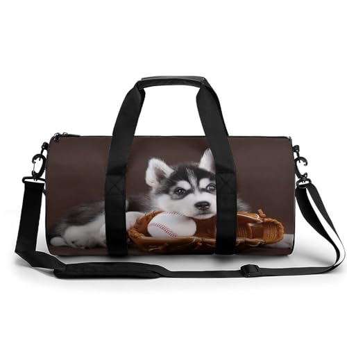 Husky Baseball Sport Duffel Bag Sporttasche Reisetasche Handgepäck Tasche Schwimmtasche Weekender Bag 45x23x23cm