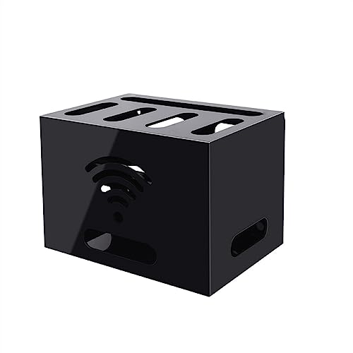 Kabelbox Router-Aufbewahrungsbox, WiFi-Platzierungsregal, for Aufhängen an der Wand, ohne leichte Katzendrahtabdeckung, hässliche Artefakt-Finishing-Box Kabelmanagement Box(L)