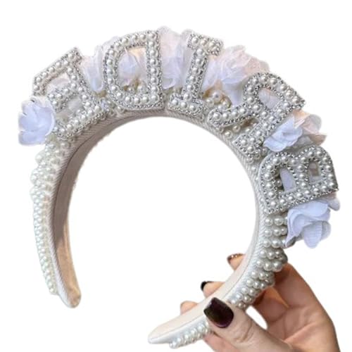 Braut-Haarband, Haarreifen für Hochzeit, Party, personalisiertes Haarband mit 3D-Buchstaben, Kopfbedeckung, Verlobung, Abendessen, Haarband für Mädchen