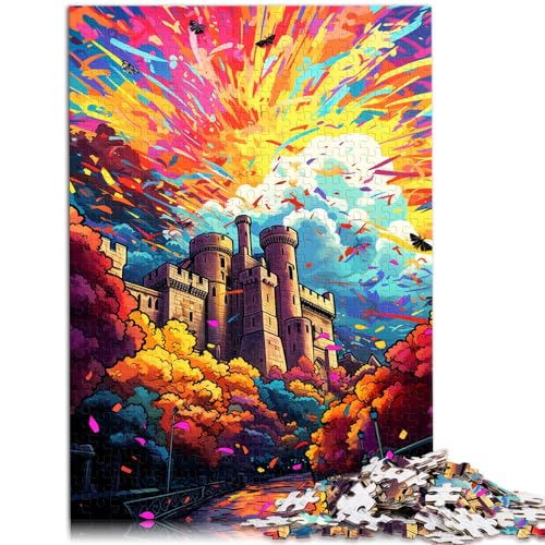 Puzzle für farbenfrohe Psychedelia im Windsor Castle. Puzzle für Erwachsene, 1000-teiliges Holzpuzzle, Familienspiel für und 1000 Teile (50 x 75 cm).