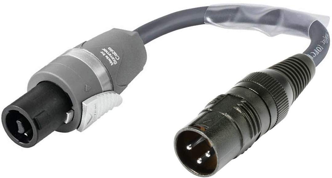 SommerCable Speakon 2pol Stecker Adapter auf XLR 3pol male für Lautsprecher-Kabel ROAD-ADAPTER - MEGXU225-0020-GR