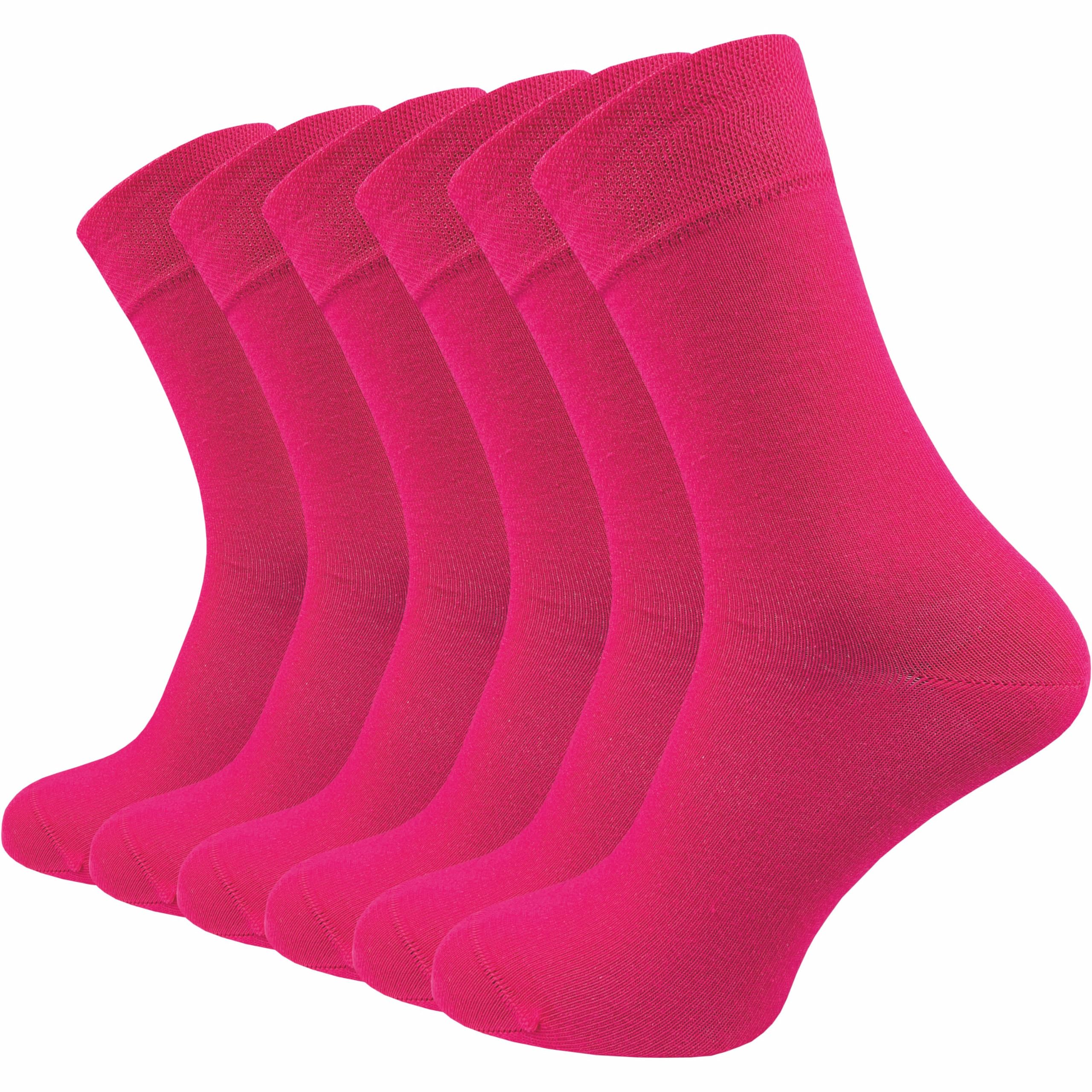 GAWILO Premium-Socken für Herren (6 Paar) | Ohne drückende Naht |extra weich | gekämmte Baumwolle | Business & Freizeit (39-42, fuchsia)