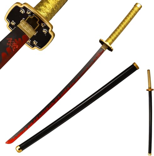 MAUXpIAO Sword Valley Demon Slayer Schwert aus echtem Metall, handgefertigtes Samurai-Schwert Cosplay-Anime-Schwert, ca. 104cm-rengoku/tanjiro/inosuke/kokushibou A Variety of Styles echt/c3/A