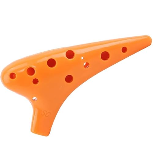 Okarina Kunststoff 12 Loch Ocarina Keramik Alto C Von Ocarina Flöte Musik Instrument Kunststoff Ocarina(Orange)