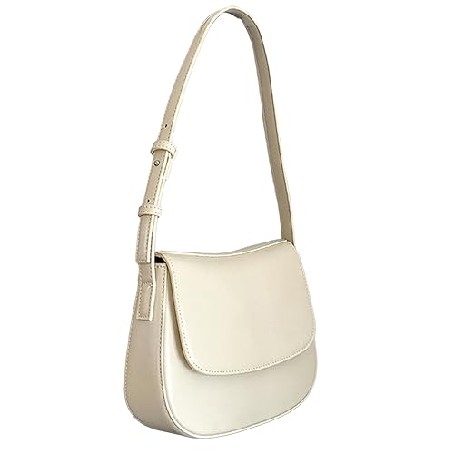 ohodhmnu Damen Tragetasche, stilvolle Retro-Münztelefon-Umhängetasche, praktische und kompakte PU-Handtasche, modische Vintage-kleine Crossbody-Tasche für Frauen, beige, with accessories