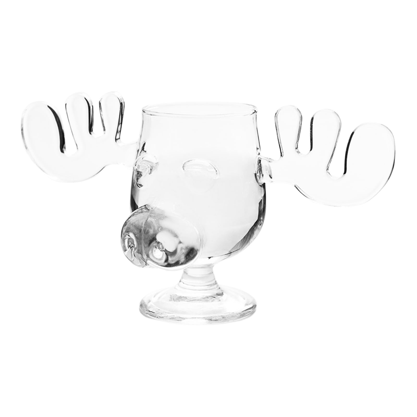 Glastasse mit Rentier-Motiv, eleganter Rentier-Glasbecher für Getränke und kalte Getränke während der Weihnachtszeit