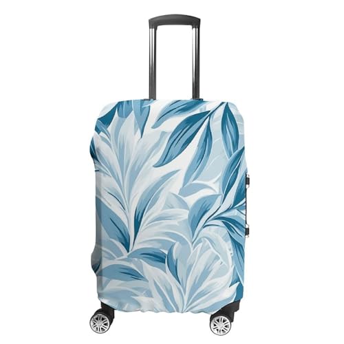 CSGJMYGS Reisegepäckabdeckung, elastisch, waschbar, modisch, kratzfest, hellblau und weiß, Koffer-Schutz, passend für 45,7 - 81,3 cm Gepäck, Style-3, XL