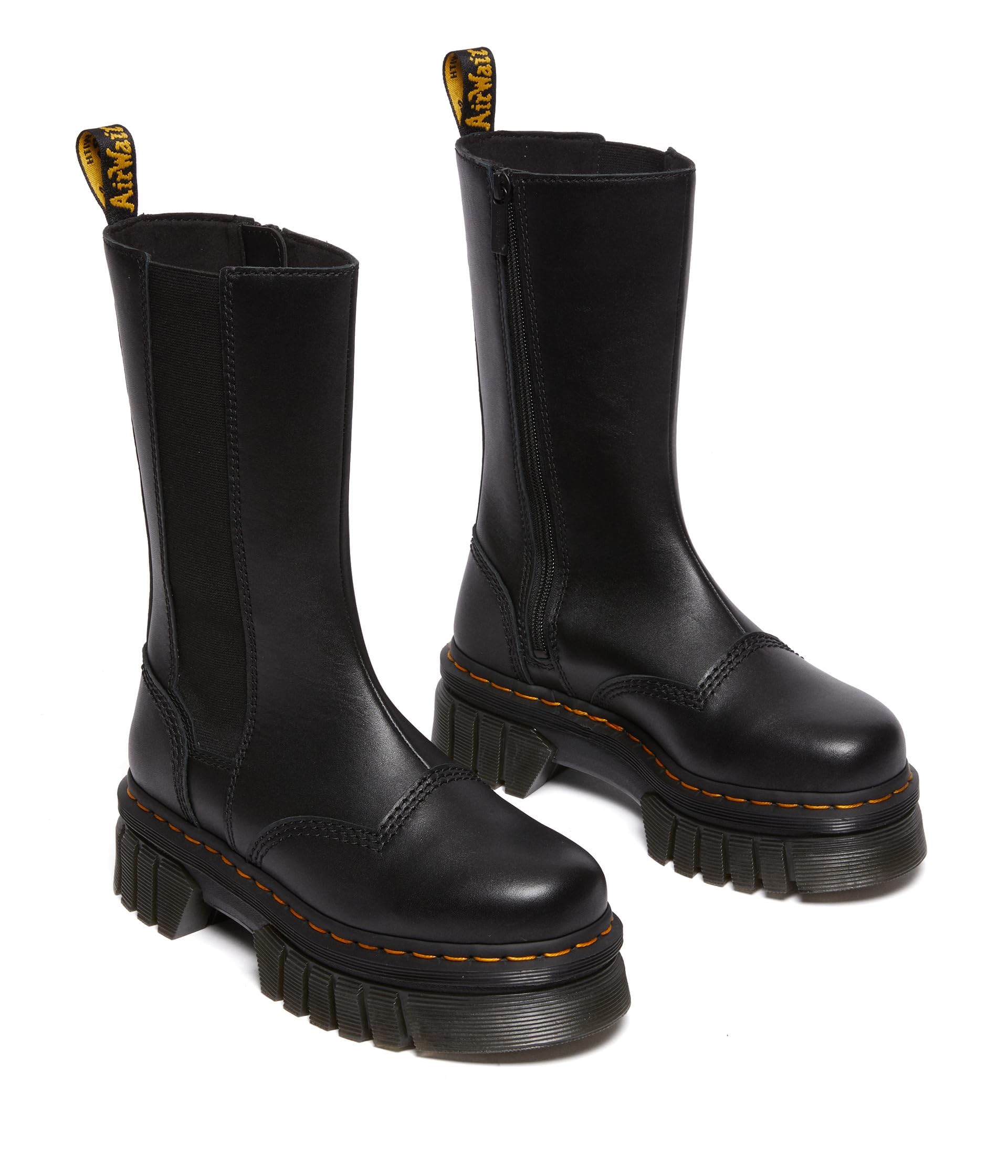 DR. MARTENS Damen Chelsea Boots, Black Nappa Lux, 42 EU