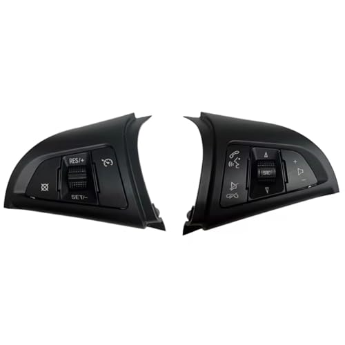 GLILAR Kompatibel Mit Chevrolet Für Malibu 2012 2013 2014 2016 Auto-Multifunktions-Lenkradtaste Tempomat-Taste Audio-Schaltertaste Autoteile(A Pair)