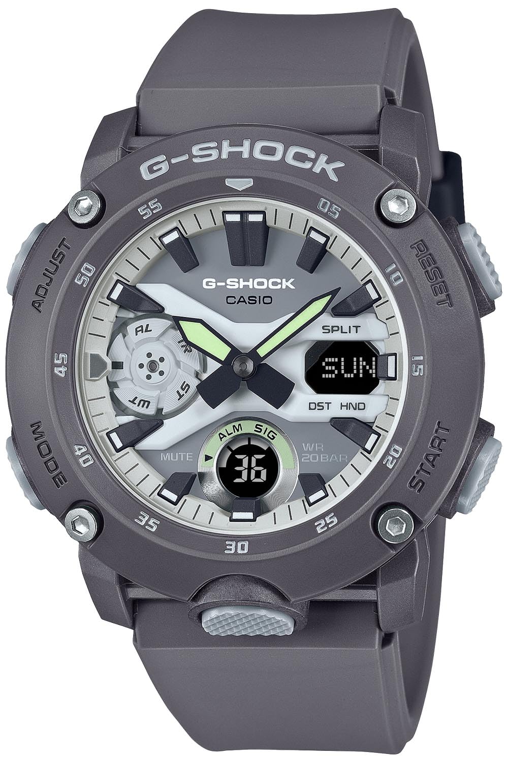 Casio G-Shock GA-2000HD-8AJF [G-Shock Hidden Glow Series], Grau, Grau, Modern