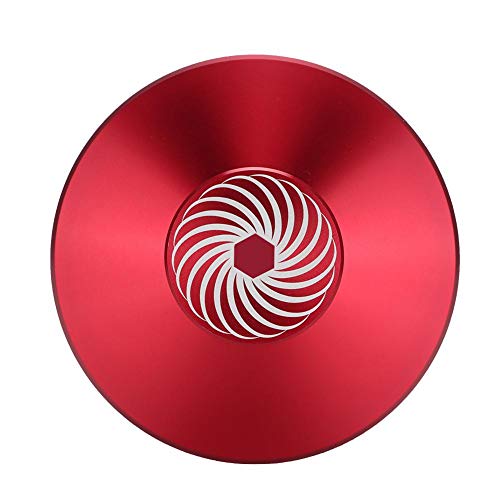 Garsent Schallplatten-Stabilisatorklemme, Plattenspieler-Aluminium-Schallplatten-Gewichtsklemme in Premium-Qualität(rot)