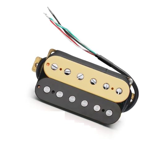 Gitarren-Tonabnehmer Offener Humbucker-Tonabnehmer Für E-Gitarre, Steg-Tonabnehmer, Gebrochenes Weiß/Schwarz (Color : Bridge Pickup)