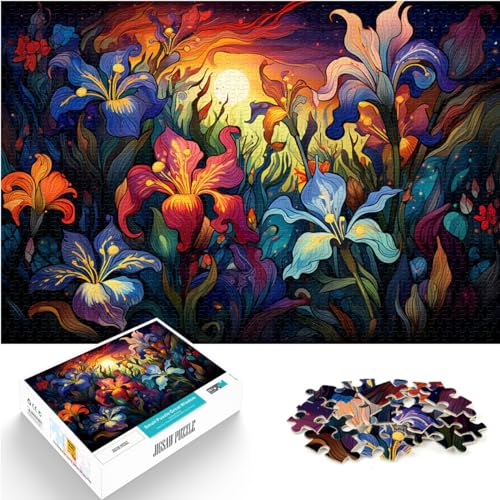 Puzzles für „Die farbenfrohe Psychedelie der portugiesischen Hyazinthen“ 1000-teiliges Puzzle Holzpuzzle Weihnachtsgeburtstagsgeschenke 1000 Teile (50 x 75 cm)