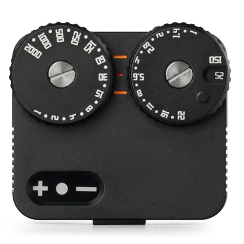 TTartisan Light Meter II, Echtzeit-Messgerät, Zwei Einstellräder zum Einstellen von ISO, Blende und Verschlusszeit, kompatibel mit älteren Leicas und ähnlichen Messsucherkameras – Schwarz