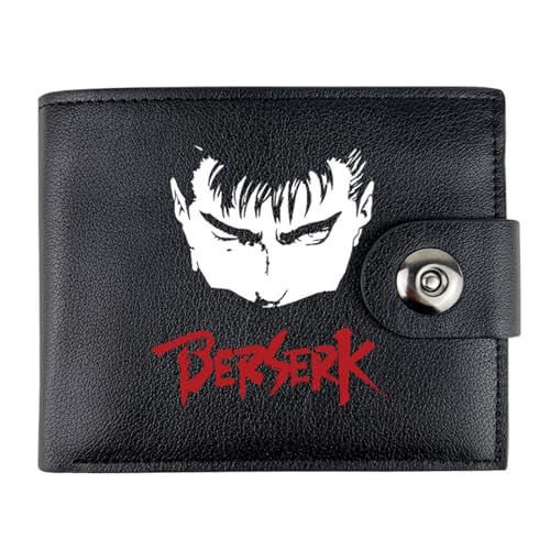 RYNDEX Berse-rk Anime-Geldbörsen, Karikatur Bild Gedruckt Portemonnaie Klein, PU-Leder Geldbörse Brieftasche Wallet(Color:Multicolor 4)