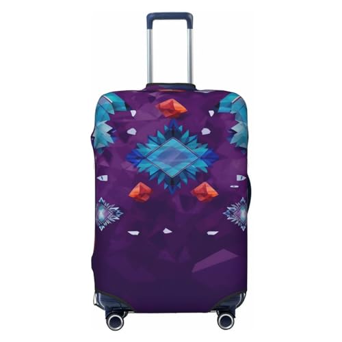 CSGJMYGS Reisegepäckabdeckung, elastisch, waschbar, modisch, kratzfest, Amethyst-Hintergrund, Koffer-Schutz, passend für 45,7 - 81,3 cm Gepäck, Schwarz , XL