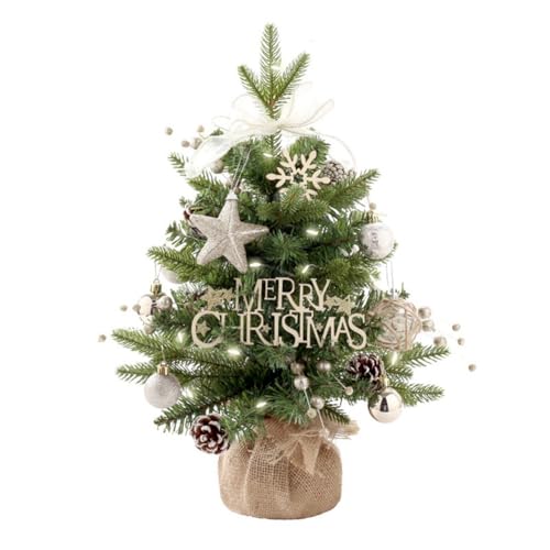 Pluuttiem Mini-Weihnachtsbaum für Den Schreibtisch, Weihnachtliche Atmosphäre, Dekoration, Rotierende Spieluhr, Mini-Weihnachtsbaum, Lustiges Ornament für Zuhause