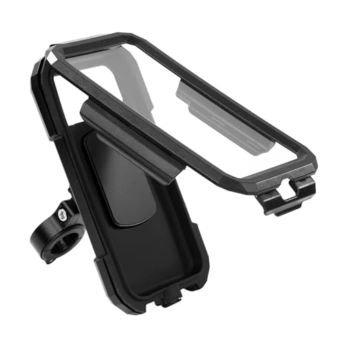 Handyhalterung Motorrad Motorrad Telefon Halterung Fall wasserdichte Halter Unterstützung Für Smartphone Zelle Handy Halter Ständer Zubehör Handyhalter Fahrrad(Handlebar)