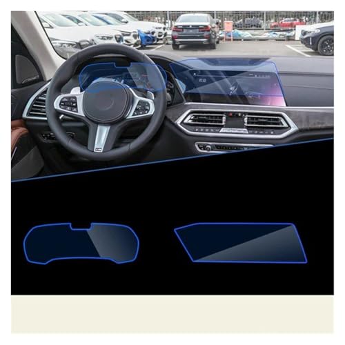 Für X5 Für MK4 G05 2019~2022 Autonavigationsinstrument Auto Rücksitzanzeige Film Touch Vollbildschutz Gehärtetes Glas Navigation Schutzfolie Navigations-Displayschutz(A GPS and Instrument)