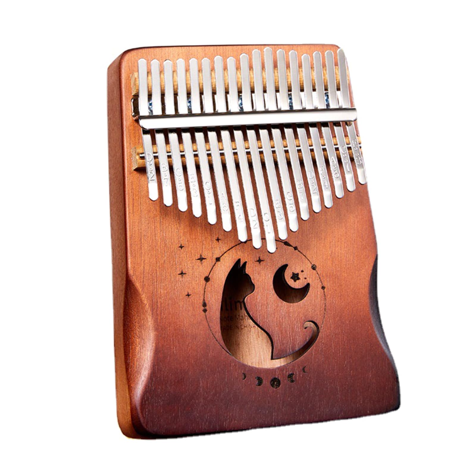 Kalimba Daumenklavier mit 17 Tasten, Lernanleitung und Stimmhammer, Holz-Fingerklavier für Kinder, Erwachsene, Anfänger, Profi