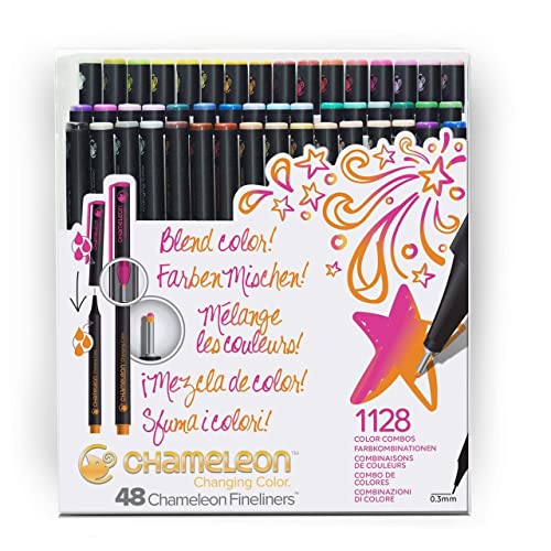 Chameleon Fineliners Brillante Farben - Set von 48 Stück