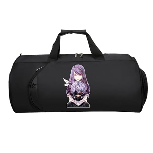 Tok-yo Gho-ul Cabin Bag Anime, Reisetasche Tasche für Flugzeug Unter Sitzplatz, Tote Bag füR Sport Reisen Gym Urlaub Flugzeug(Black 5)