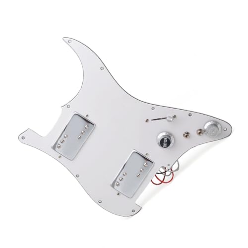 Standard-Pickguard-Tonabnehmer E-Gitarre Schlagbrett Humbucker Pickup Silber Zubehör Set Sechs Saiten Drei-Positionen-Schalter