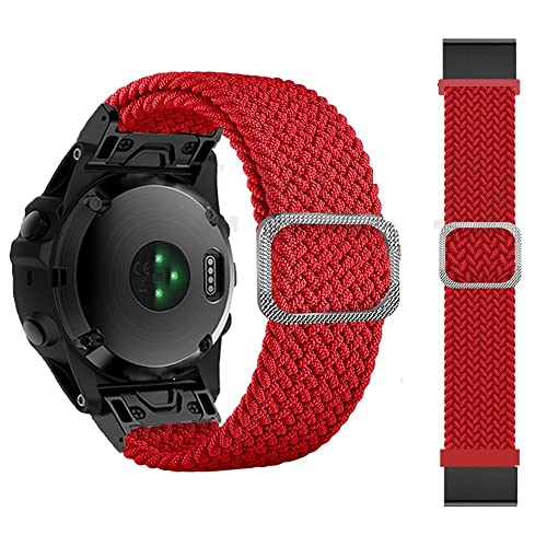 OPKDE Loop Nylon-Uhrenarmband mit Schnellverschluss für Garmin Fenix 6 6X Pro 5X 5 Plus 3HR Fenix 7X 7 Forerunner 935 MK2 Uhrenarmband, 26mm Fenix 5X Plus, Achat