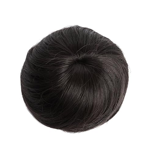 Haarteile Haarknoten Synthetische Haarverlängerung mit künstlichem Dutt for Anklipsen, Donut-Kordelzug, Chignon-Haarteil, Hochsteckfrisur, Haarteil, Pferdeschwanz for Frauen Brötchen Haare(Black Brown