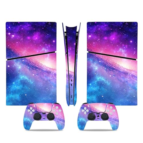 Für PS5 Slim Skin Disc Edition & Für PS5 Slim Skin Digital Edition Konsole Und Controller Vinyl Cover Skins Wraps Kratzfest Kompatibel 23425 Blasenfrei Kein Schaum Kratzfest (Size : Disc Version)