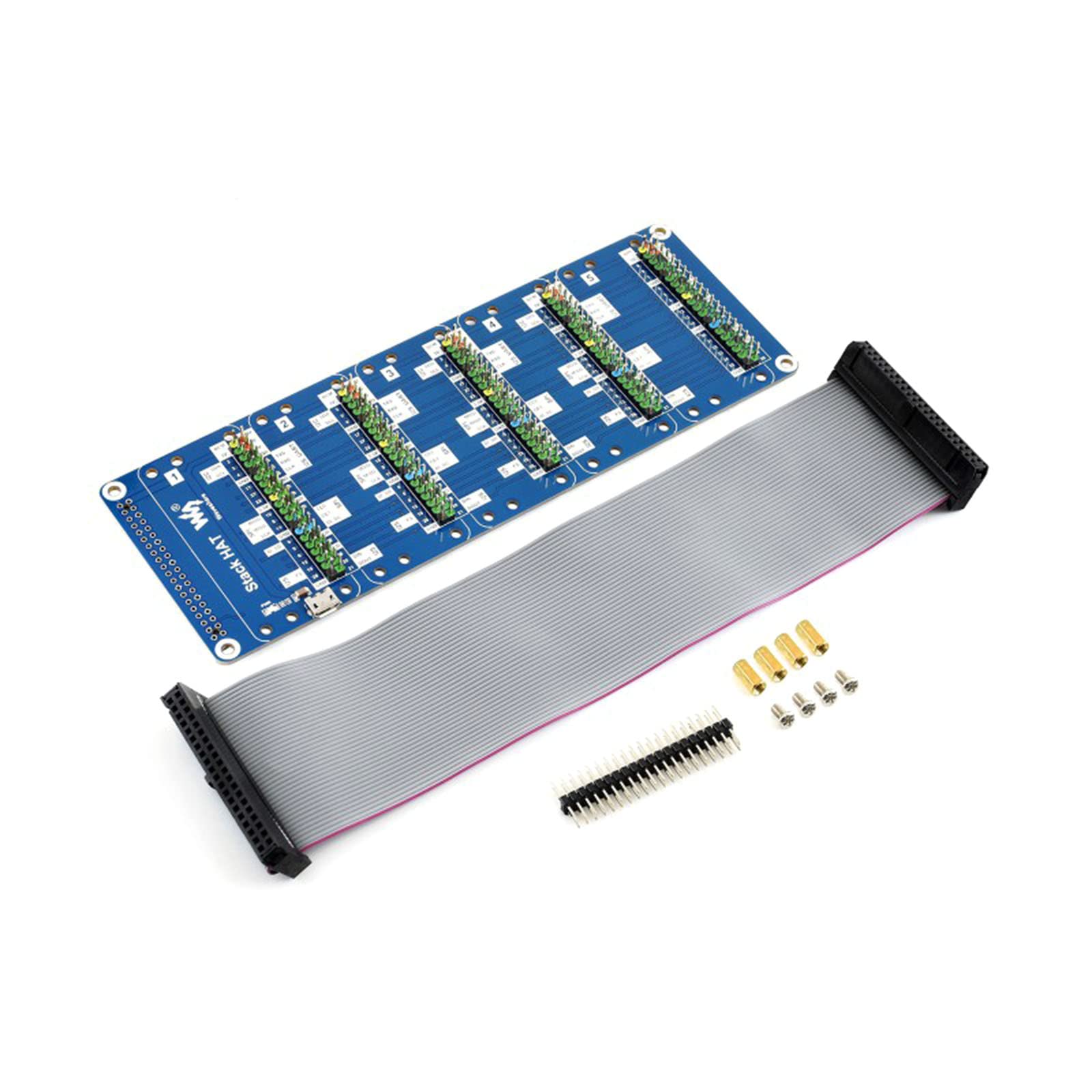 Aurgiarme Stack HAT Erweiterungsplatine Auf 5 HATs Gleichzeitig 2x20-Pin Header 4B GPIO Erweiterung