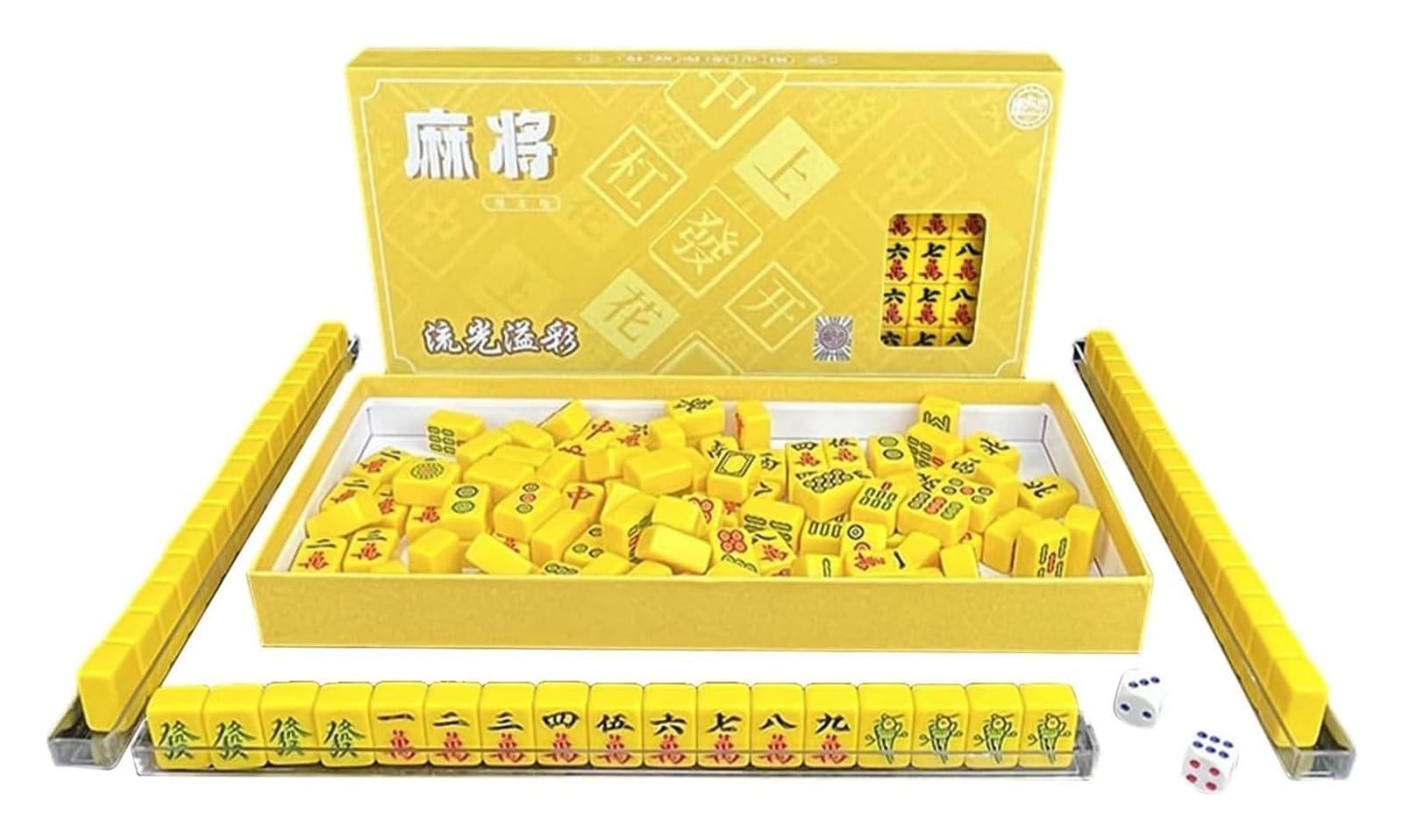 BFVAKBKYT Chinesisch Majong Set, Kleines chinesisches Mahjong-Set, traditionelle chinesische Mahjong-Steine ​​für den Schlafsaal, Reisespieltisch, Mahjong-Steine