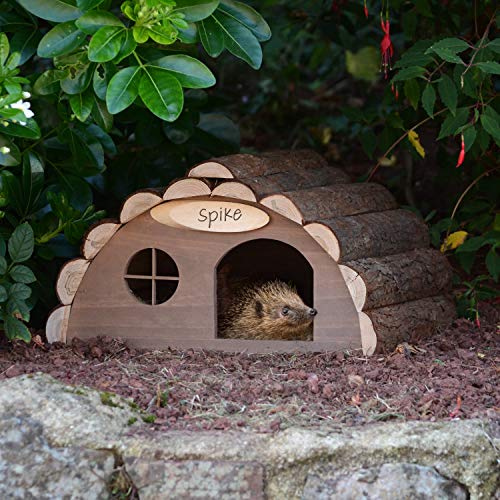 CKB LTD Igel- oder Meerschweinchenhaus aus Holz für den Außenbereich, Unterschlupf für den Außenbereich – Hotel kann auch für Überwinterung im Haus für den Garten verwendet werden, 33,5 x 34 x 19 cm