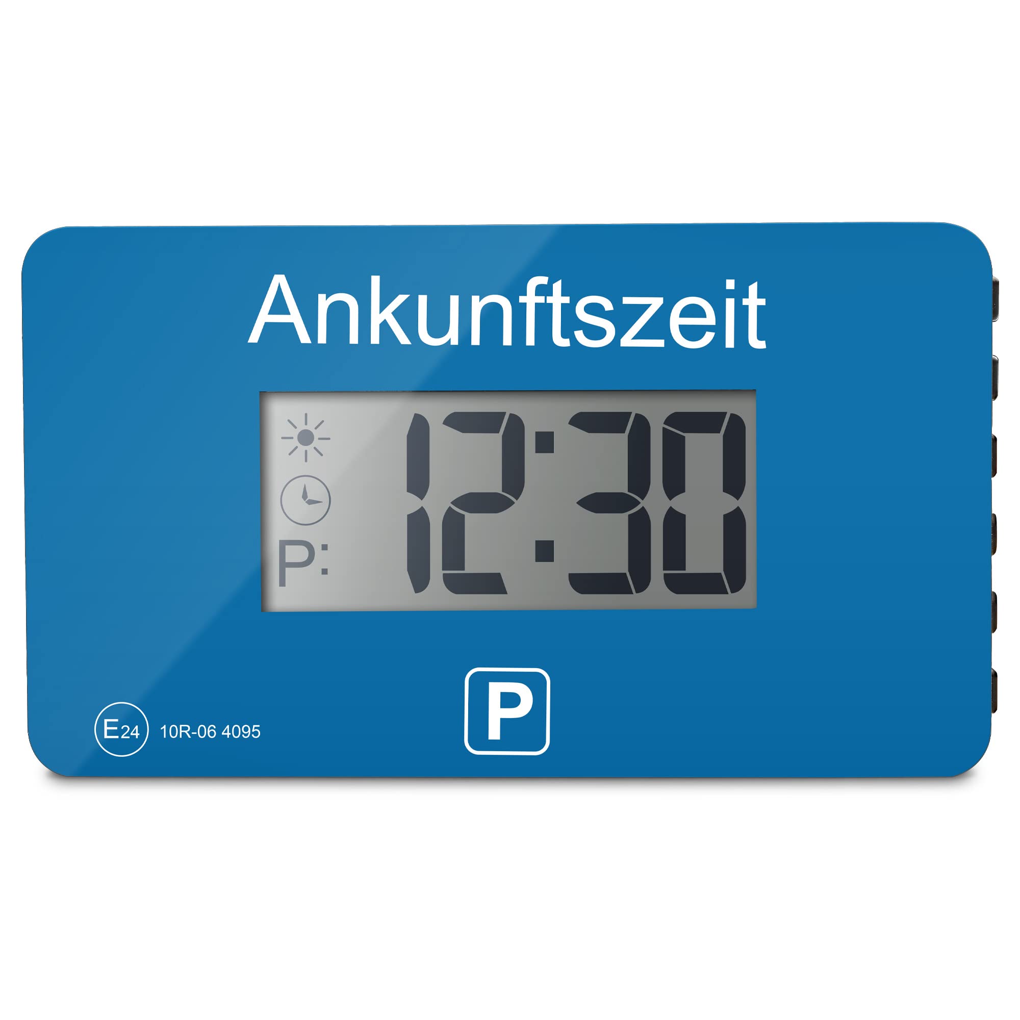 Parkwächter V1 automatische Parkscheibe gemäß der Straßenverkehrsordnung, Digitale Parkscheibe für das Auto, elektronische Parkuhr, blau, 105 x 60 x 13 mm