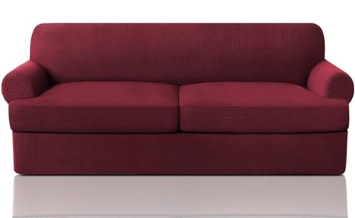 Sofabezüge, Stretch-Couchbezüge Für T-Kissen, Sofabezüge, Weiche Sofabezüge, Möbelbezüge Couch Bezug Couchdecke Überwurf Sofahusse Sofagarnituren Sofabezug 2 Sitzer E,2-Sitzer