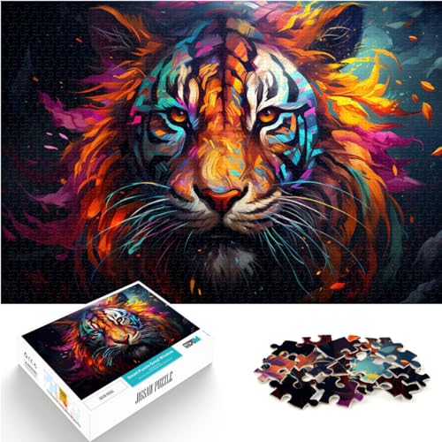 Puzzle Tiger 1000-teiliges Puzzle Lernspiele Holzpuzzle Spielzeug Puzzle Lernspiele Stressabbau Puzzle 1000 Teile (50x75cm)