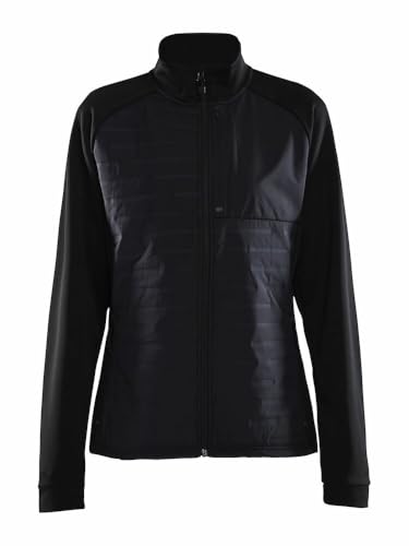 Craft ADV Unify Hybrid Jacket | Übergangsjacke Damen XS | Black | Leichte Jacke aus funktionellem Material | Mit 2 Taschen und 1 Brusttasche| Leichte Jacke Damen