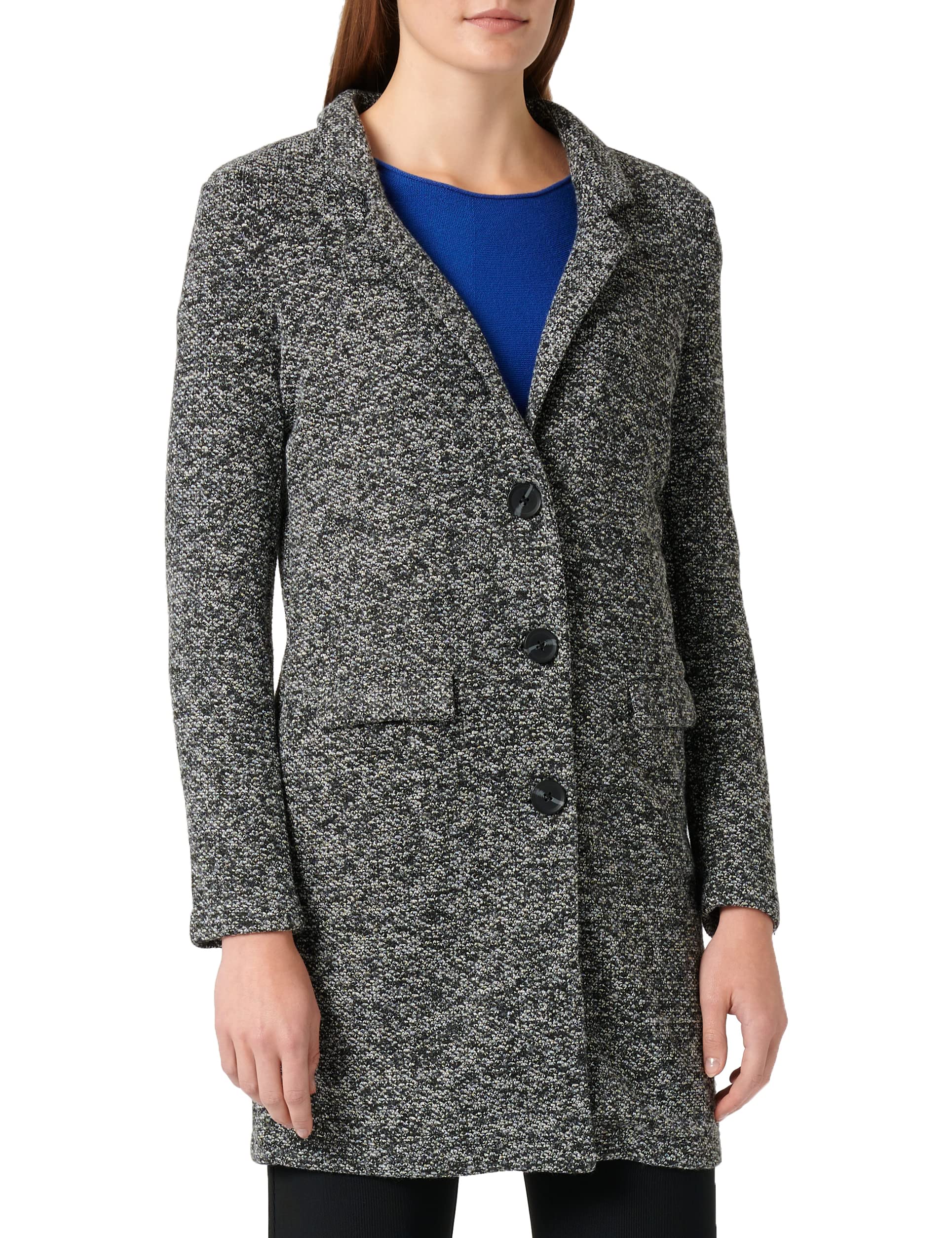 JDY Damen JDYBESTY Jacket NOOS JRS Mantel, Dark Grey Melange, XS