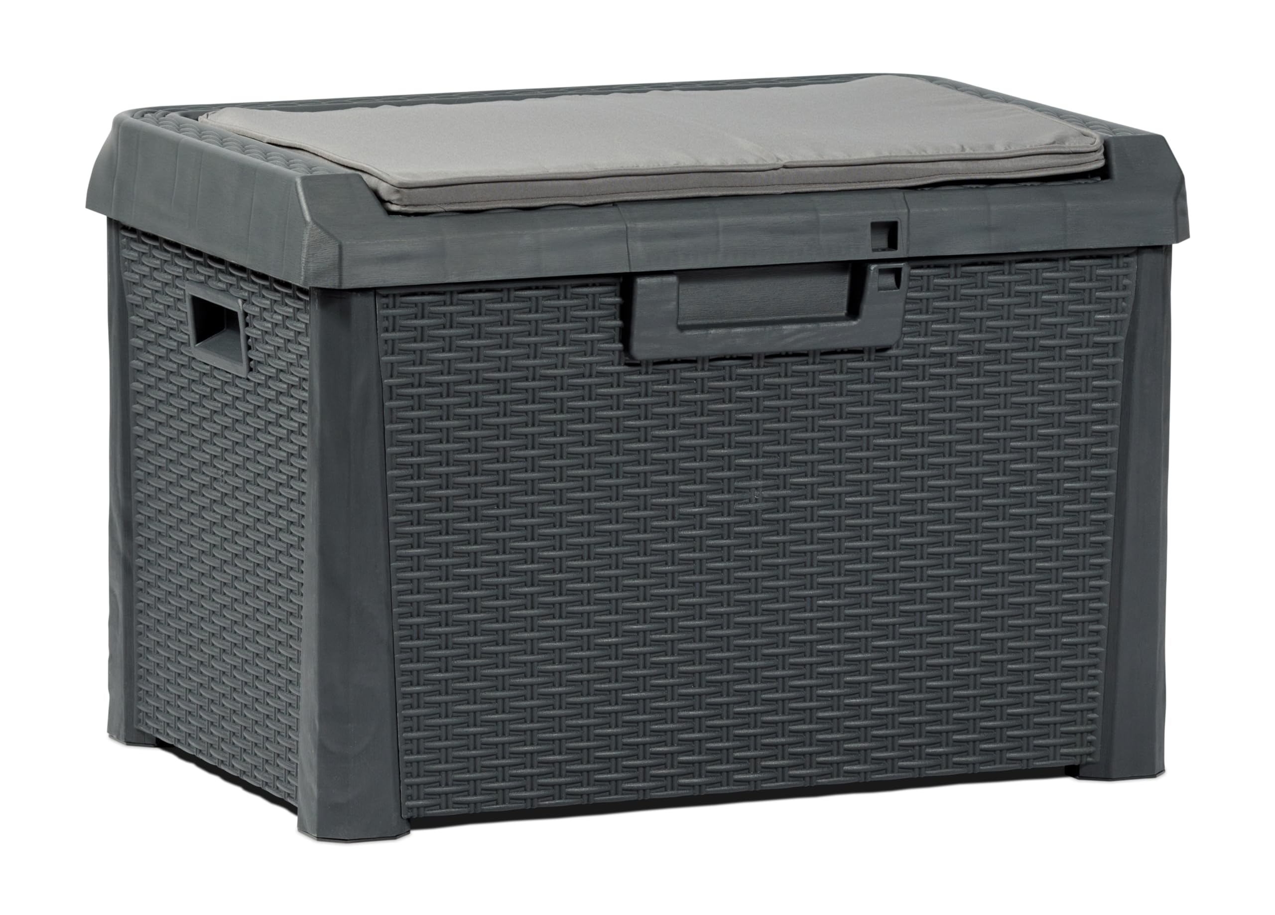 TOOMAX Auflagenbox Kissenbox mit Kissen, Anthrazit, 73 x 50.5 x 49.5 cm