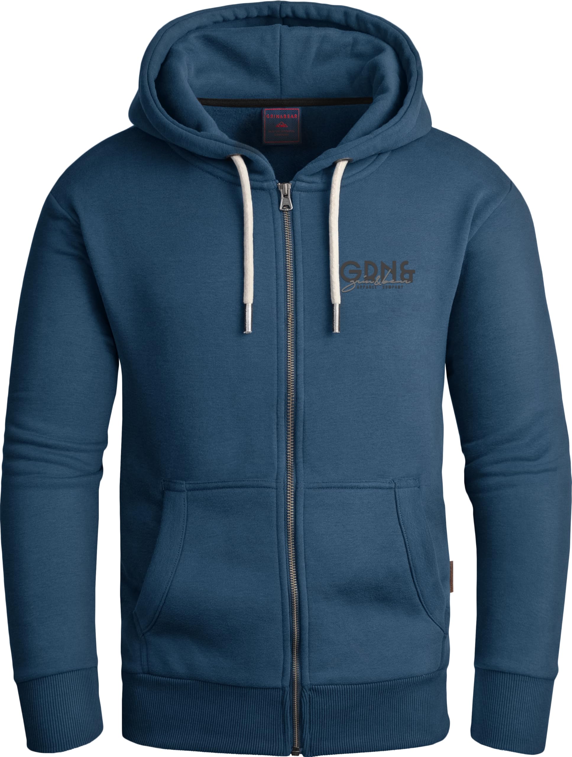 Grin&Bear Hoodie Herren Hoodie Sweatjacke GEC608 Petrol M