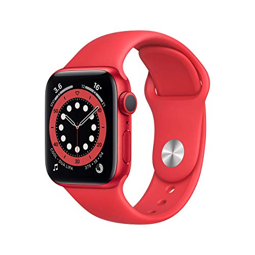 Apple Watch Series 6 GPS, 40 mm Aluminiumgehäuse mit Produkt (ROT) Sportband - Normal (Generalüberholt)